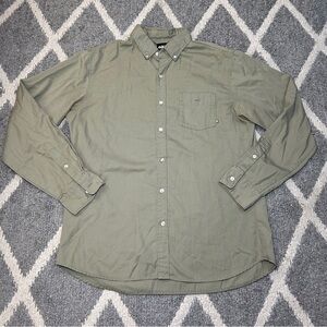 Nike 6.0 Dri-Fit Long Sleeve Button Shirt Mens Large olive greenSkateboarding